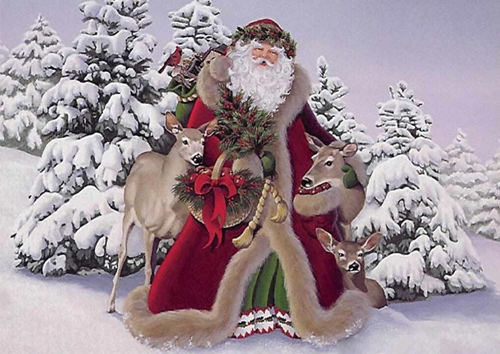 Дед Мороз и олени